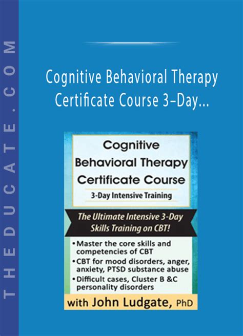 cognitive behavioral therapy certificate course 3-day intensive training